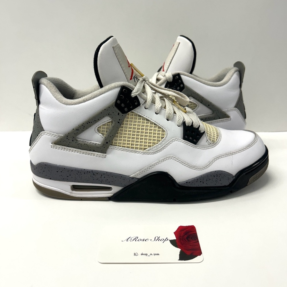 Nike Air Jordan 4 Retro ‘White Cement’ (308497 103) Shoes Size: 9.5 M